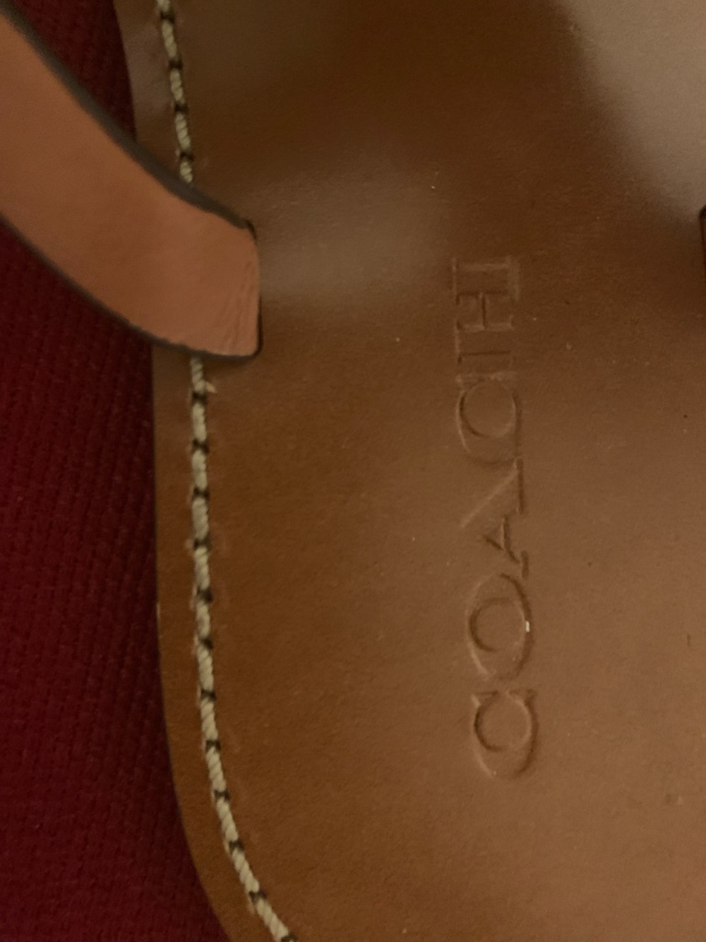 Coach Tan Leather Grommet Gladiator Sandals - Picture 2 of 9